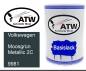 Preview: Volkswagen, Moosgrün Metallic 2C, 9981: 500ml Lackdose, von ATW Autoteile West.